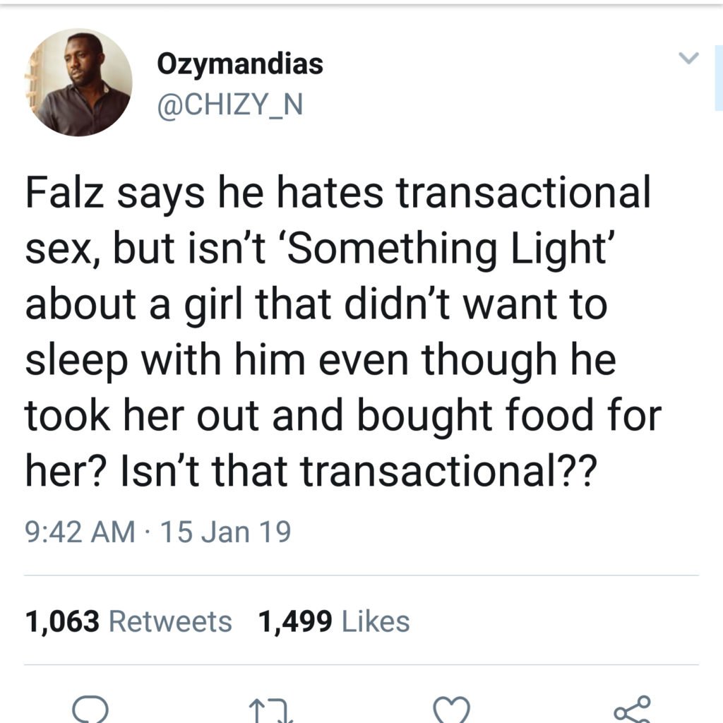 Falz vs Naija Twitter: Do Women Reserve the Right to Offer Sex for Gain? -  TW Magazine Website