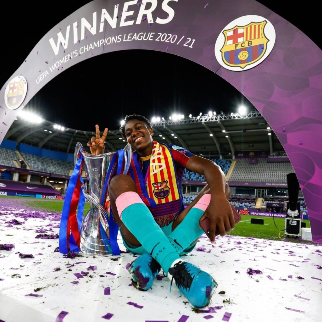 Asisat Oshoala Becomes 1st Nigerian & African To Win At UEFA Women's!